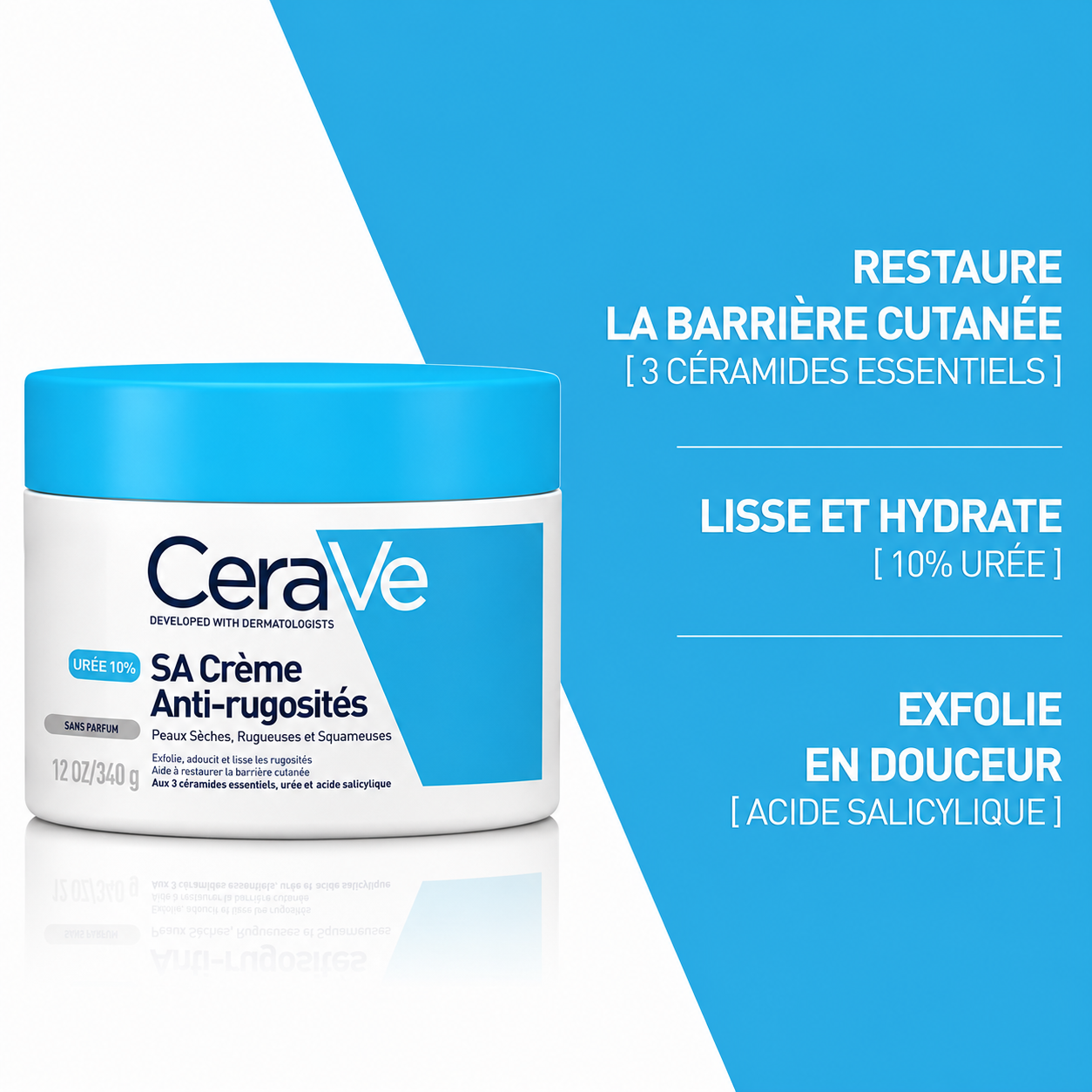 CeraVe SA Crème Anti-Rugosités (340g)
