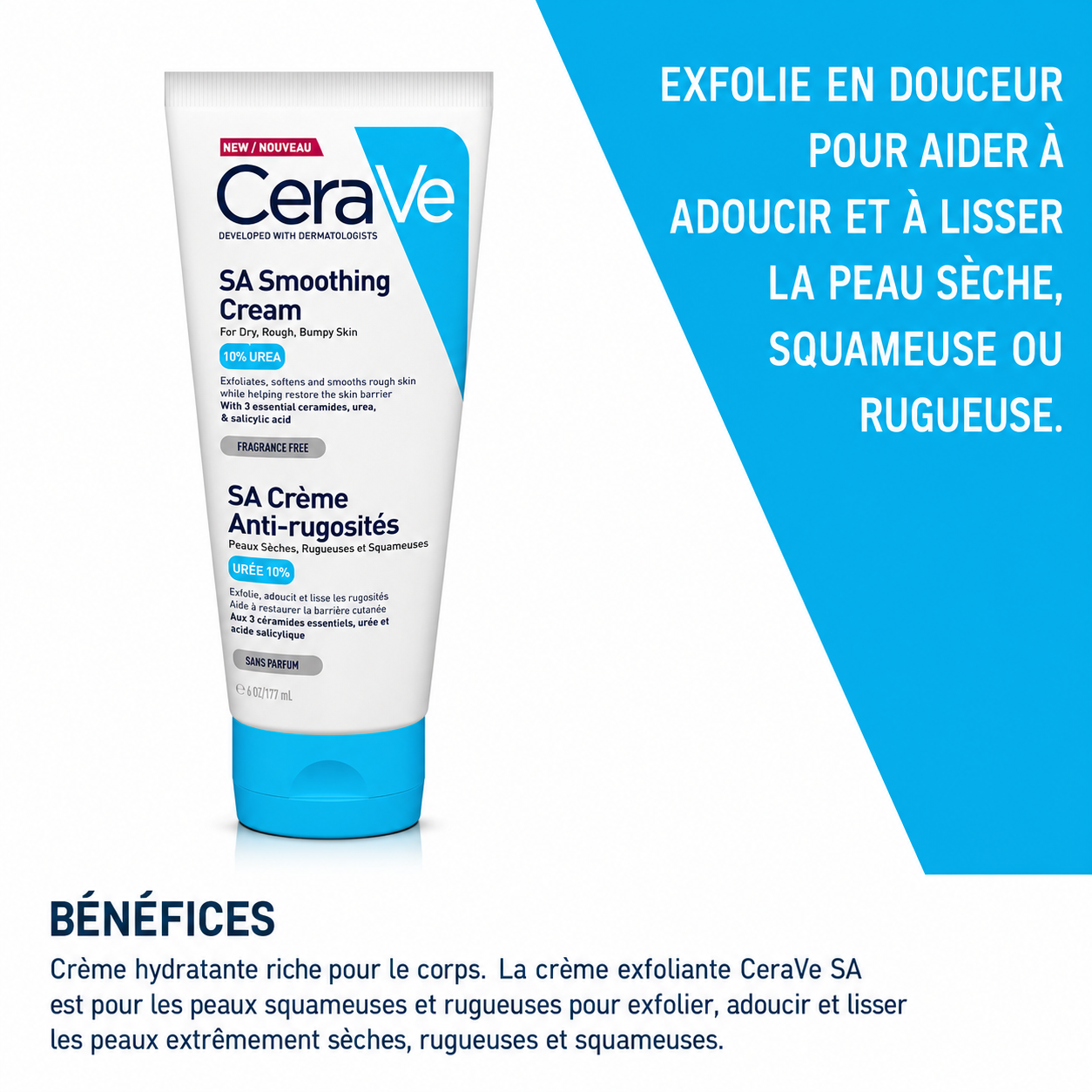 CeraVe SA Crème Anti-Rugosités (177ml)