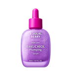 Purple serum bottle with pink cap on a white background