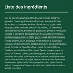 List of ingredients on a green background
