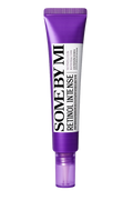 Purple skincare tube labeled 'SOME BY MI' on a white background