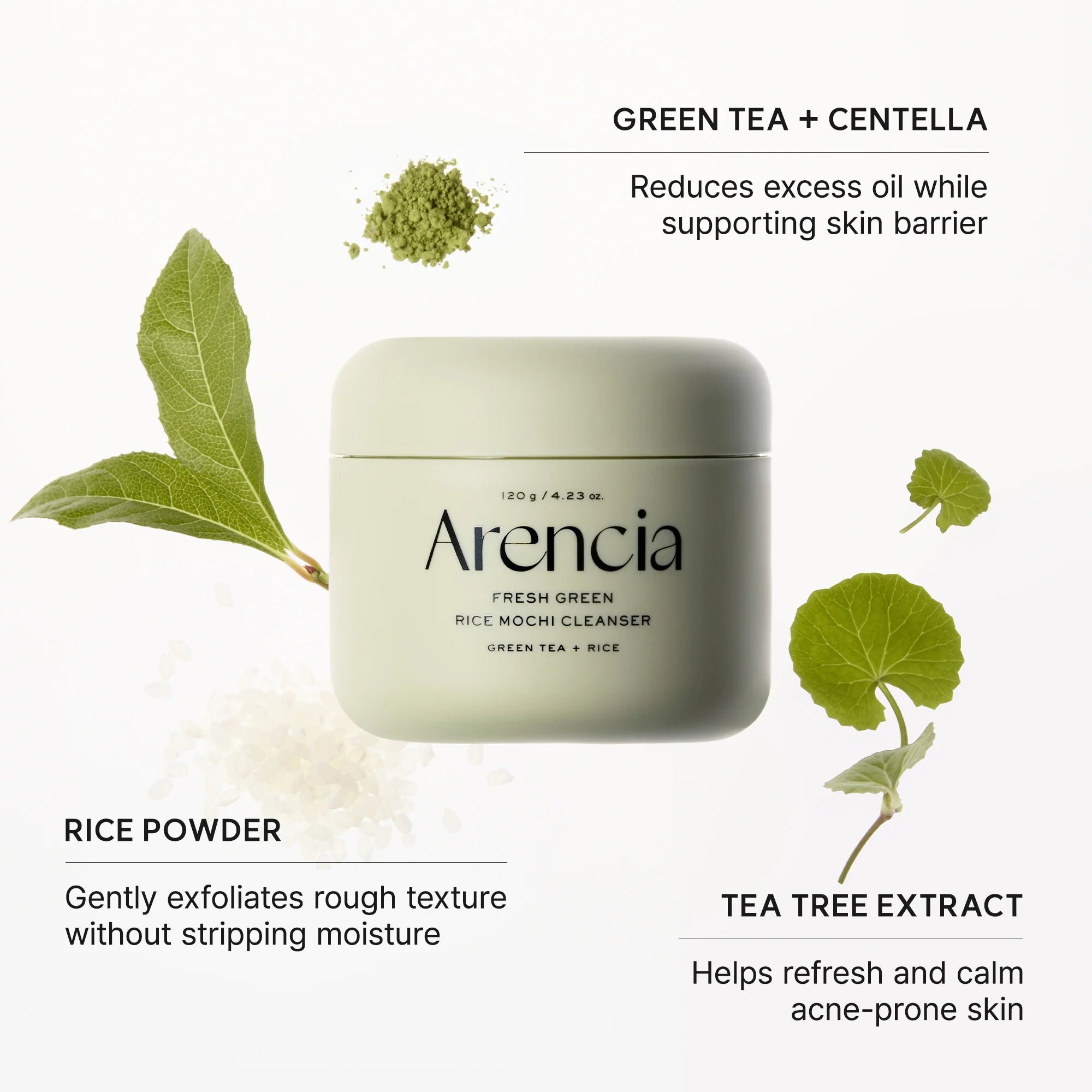 ARENCIA Fresh Green Rice Mochi Cleanser (120g)