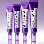 Three tubes of 'Some by Mi' Retinol Intense serum on a gradient purple background