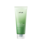 Green tube of anua skincare product on a white background
