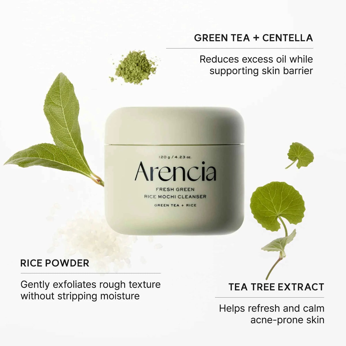 ARENCIA Fresh Green Rice Mochi Cleanser (120g)