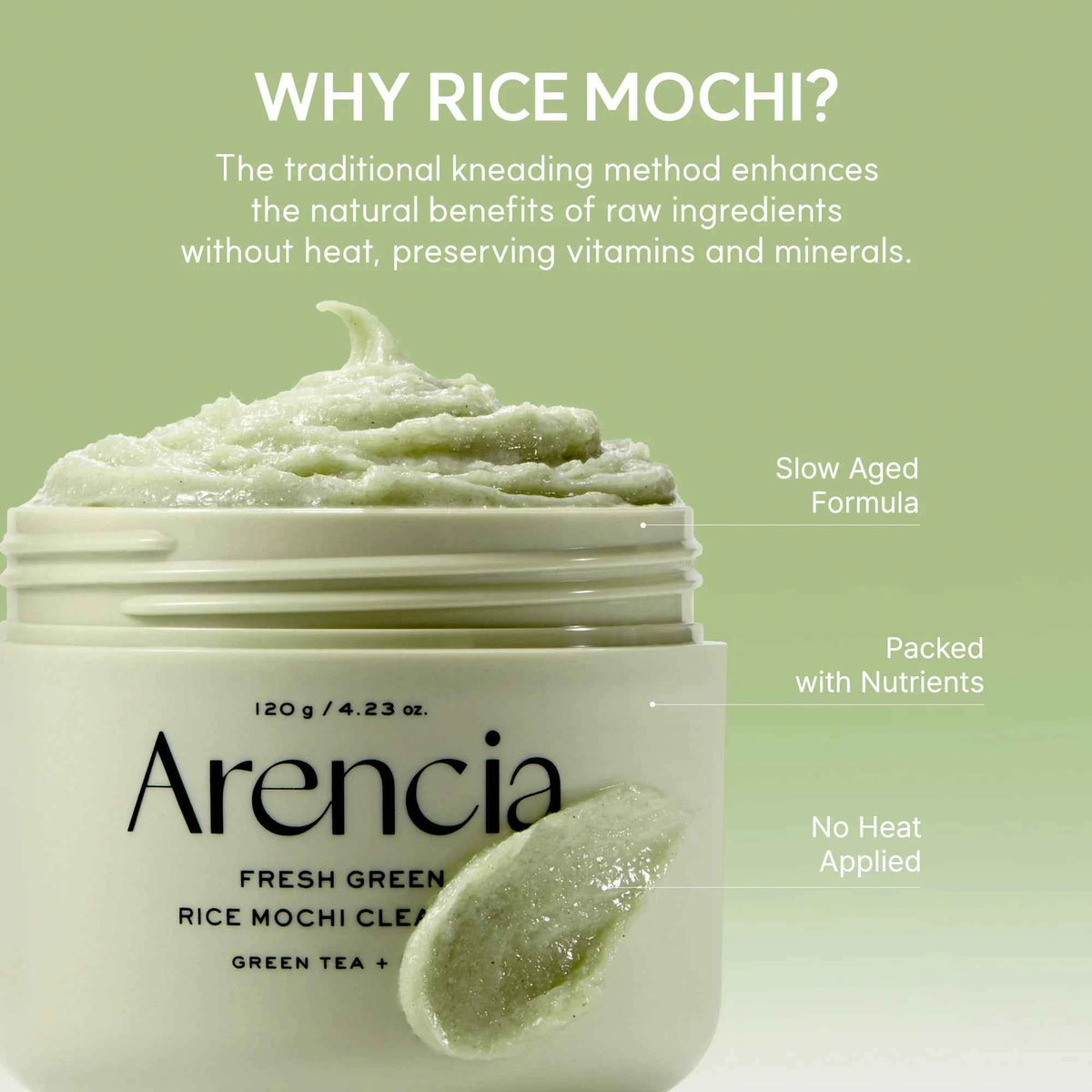 ARENCIA Fresh Green Rice Mochi Cleanser (120g)