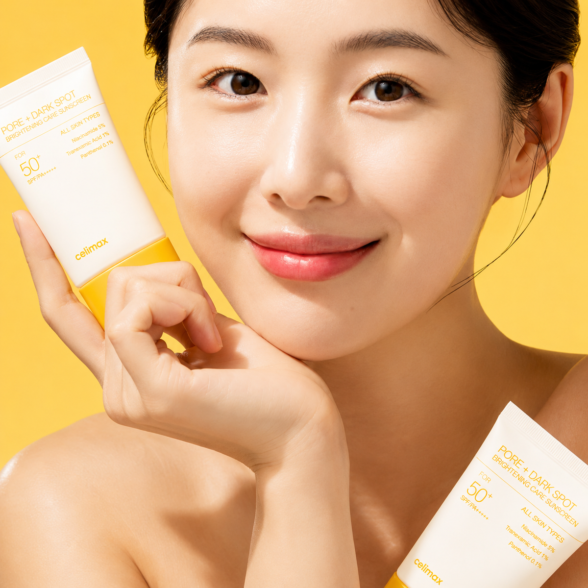 CELIMAX Pore+ Dark Spot Brightening Care Sunscreen SPF50+ PA++++ (50ml) disponible au Maroc