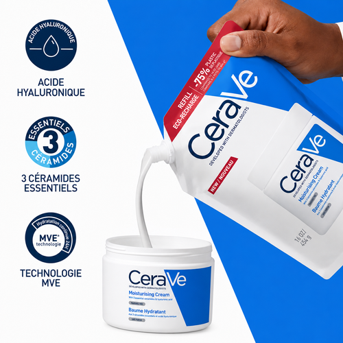 CeraVe Baume Hydratant Eco-Recharge (454g) disponible au Maroc
