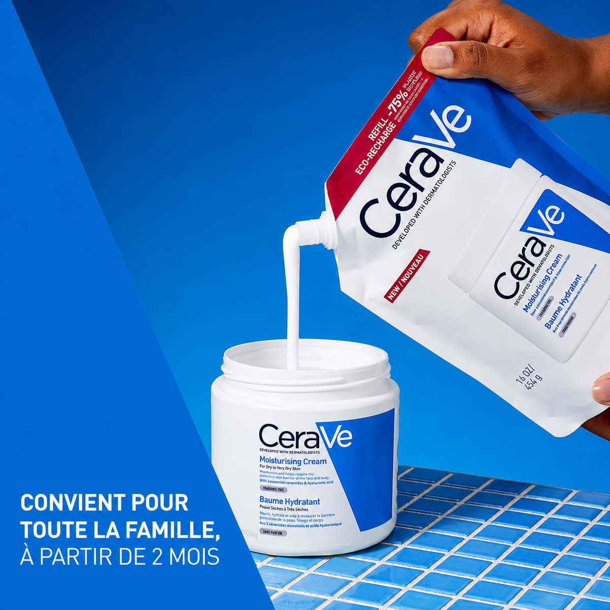 CeraVe Baume Hydratant Eco-Recharge (454g) disponible au Maroc
