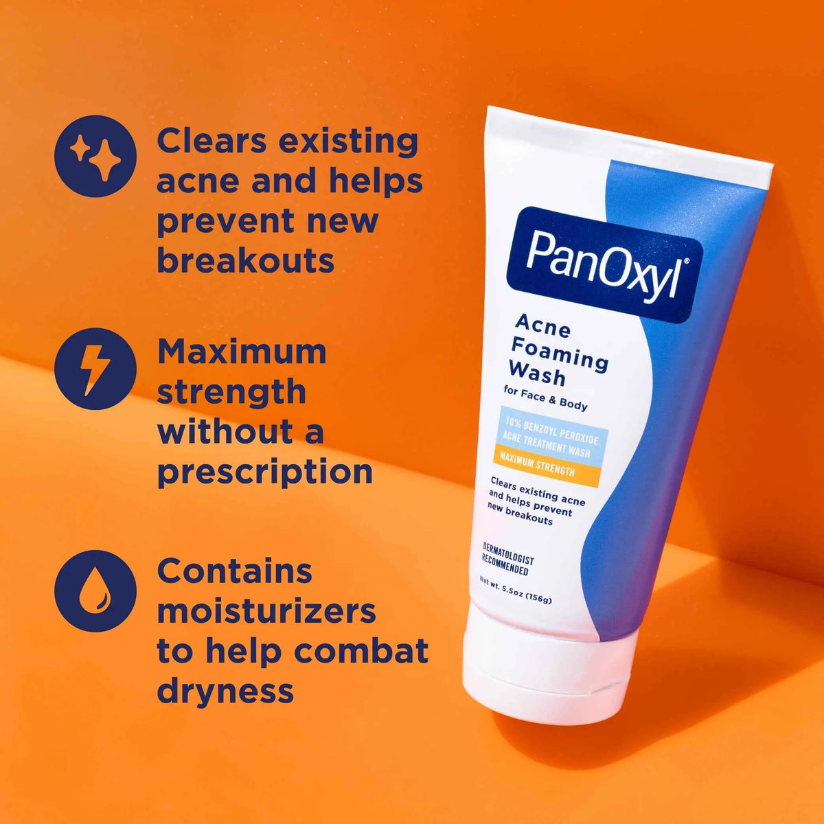PanOxyl Acne Foaming Wash 10% Benzoyl Peroxide (156g)