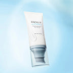Skincare tube labeled 'CENTELLA' on a light blue background