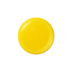 Yellow circular object on a white background